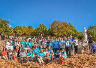 people from Mary's Meals family on Apparition Hill